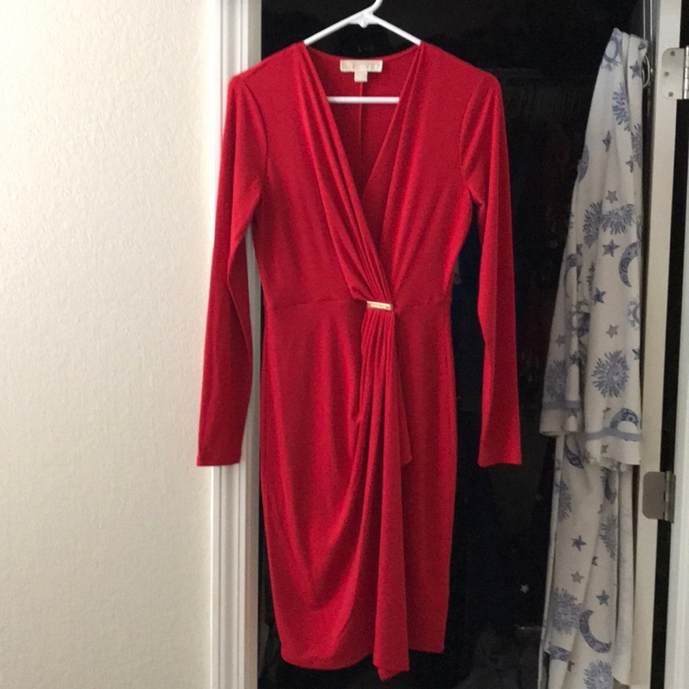 Michael Kors Long Sleeve Cocktail Dress